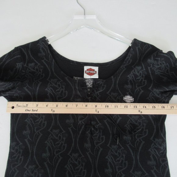 Y2K Harley Davidson Women’s T-Shirt Sz Small Fort Lauderdale, Florida Black - Picture 7 of 11